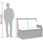 Preview: Gartenbank Verstellbar mit Kissen Grau Poly Rattan