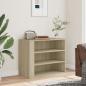 Preview: Wandregal Sonoma-Eiche 75x35x60 cm Holzwerkstoff