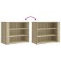 Preview: Wandregal Sonoma-Eiche 75x35x60 cm Holzwerkstoff