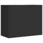 Preview: Wandregal Schwarz 75x35x60 cm Holzwerkstoff