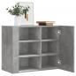 Preview: ARDEBO.de - Wandregal Betongrau 75x35x60 cm Holzwerkstoff