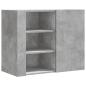 Preview: Wandregal Betongrau 75x35x60 cm Holzwerkstoff