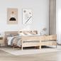 Preview: Massivholzbett mit Kopfteil 180x200 cm Kiefer