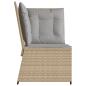 Preview: Garten-Ecksofa mit Kissen Beige Poly Rattan