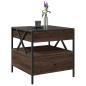 Preview: Couchtisch mit Infinity-LED Braun Eichen-Optik 50x50x51 cm