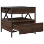 Preview: Couchtisch mit Infinity-LED Braun Eichen-Optik 50x50x51 cm