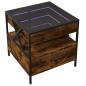 Preview: Couchtisch mit Infinity-LED Räuchereiche 50x50x51 cm