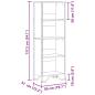 Preview: Bücherregal Sonoma-Eiche 50x31x137,5 cm Holzwerkstoff