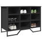 Preview: ARDEBO.de - Schuhregal Schwarz 90x38x61,5 cm Holzwerkstoff