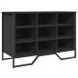 Preview: Schuhregal Schwarz 90x38x61,5 cm Holzwerkstoff