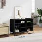 Preview: Schuhregal Schwarz 90x38x61,5 cm Holzwerkstoff