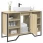 Preview: ARDEBO.de - Waschbeckenunterschrank Sonoma-Eiche 91x35x60 cm Holzwerkstoff