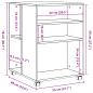 Preview: Beistelltisch mit Rollen Räuchereiche 55x60x78 cm Holzwerkstoff