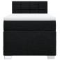 Preview: Boxspringbett mit Matratze Schwarz 80x200 cm Stoff