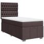 Preview: Boxspringbett mit Matratze Dunkelbraun 80x200 cm Stoff
