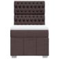 Preview: Boxspringbett mit Matratze Dunkelbraun 80x200 cm Stoff