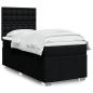 Preview: ARDEBO.de - Boxspringbett mit Matratze Schwarz 80x200 cm Stoff