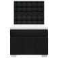 Preview: Boxspringbett mit Matratze Schwarz 80x200 cm Stoff