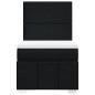 Preview: Boxspringbett mit Matratze Schwarz 90x190 cm Stoff