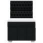 Preview: Boxspringbett mit Matratze Schwarz 90x190 cm Stoff