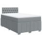Preview: Boxspringbett mit Matratze Hellgrau 120x190 cm Stoff