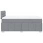 Preview: Boxspringbett mit Matratze Hellgrau 120x190 cm Stoff