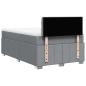 Preview: Boxspringbett mit Matratze Hellgrau 120x190 cm Stoff