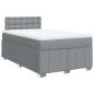 Preview: Boxspringbett mit Matratze Hellgrau 120x190 cm Stoff
