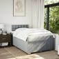 Preview: Boxspringbett mit Matratze Hellgrau 120x190 cm Stoff