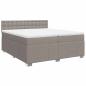 Preview: Boxspringbett mit Matratze Taupe 200x200 cm Stoff