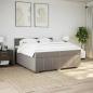 Preview: Boxspringbett mit Matratze Taupe 200x200 cm Stoff
