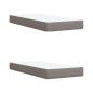 Preview: Boxspringbett mit Matratze Taupe 200x200 cm Stoff