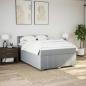 Preview: Boxspringbett mit Matratze Hellgrau 140x200 cm Stoff