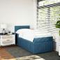 Preview: Boxspringbett mit Matratze Blau 90x200 cm Samt
