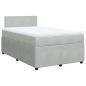 Preview: Boxspringbett mit Matratze Hellgrau 120x200 cm Samt