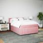 Preview: Boxspringbett mit Matratze Rosa 140x190 cm Samt