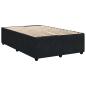 Preview: ARDEBO.de - Boxspringbett mit Matratze Schwarz 120x200 cm Samt