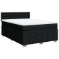 Preview: Boxspringbett mit Matratze Schwarz 140x200 cm Stoff