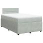 Preview: Boxspringbett mit Matratze Hellgrau 120x200 cm Samt