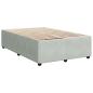 Preview: Boxspringbett mit Matratze Hellgrau 120x200 cm Samt