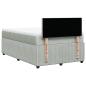 Preview: Boxspringbett mit Matratze Hellgrau 120x200 cm Samt