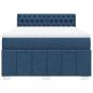 Preview: Boxspringbett mit Matratze Blau 160x200 cm Stoff