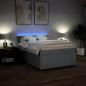 Preview: Boxspringbett mit Matratze Hellgrau 160x200 cm Stoff