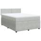 Preview: Boxspringbett mit Matratze Hellgrau 140x200 cm Samt