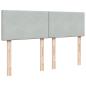 Preview: Boxspringbett mit Matratze Hellgrau 140x200 cm Samt