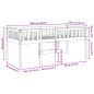 Preview: Kinderbett ohne Matratze Wachsbraun 90x200 cm Massivholz Kiefer