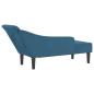 Preview: Chaiselongue mit Kissen Blau Samt