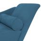 Preview: Chaiselongue mit Kissen Blau Samt