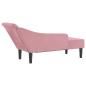 Preview: Chaiselongue mit Kissen Rosa Samt