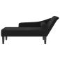 Preview: Chaiselongue mit Kissen Schwarz Samt